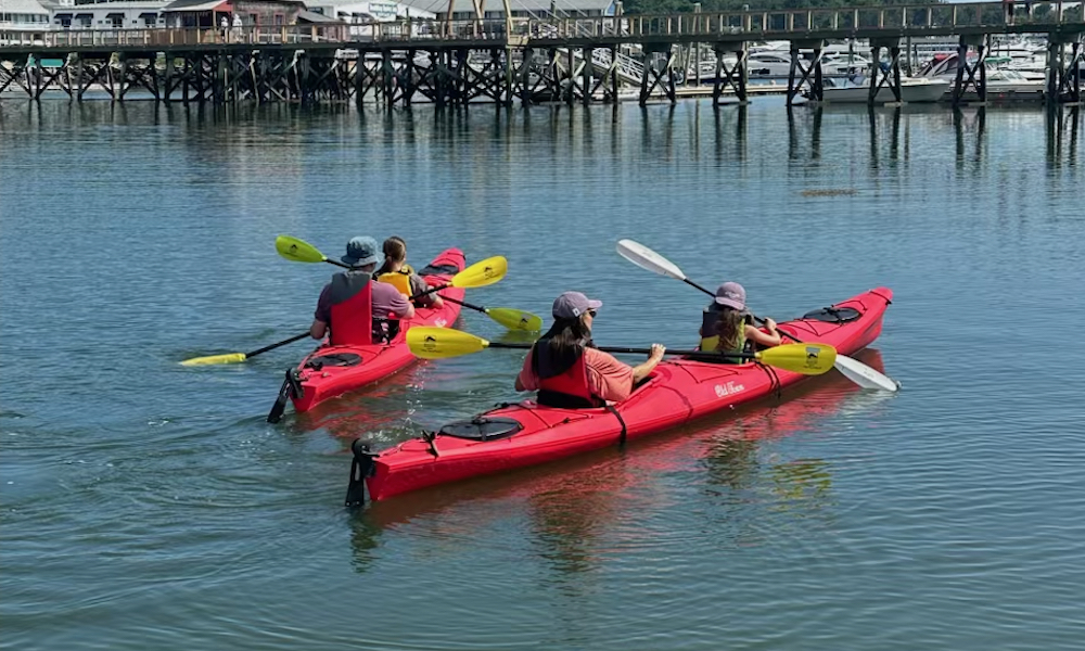 Boothbay Kayak Rentals Two Red Two Person Kayaks