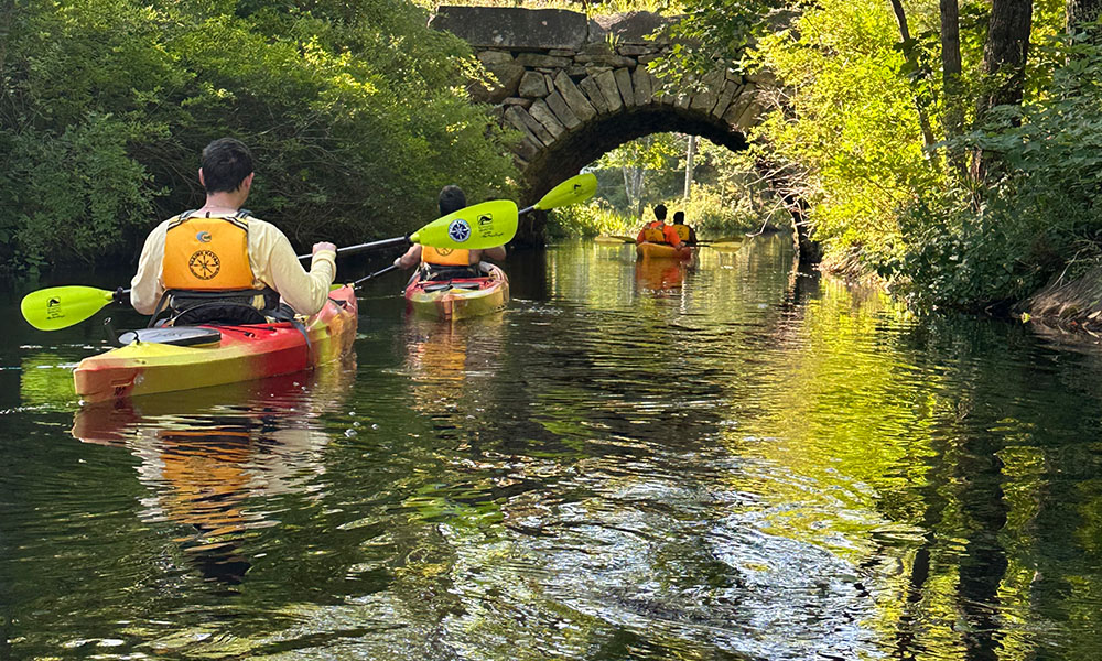 Kayaking Pemaquid River Arch Bridge Bristol Mills